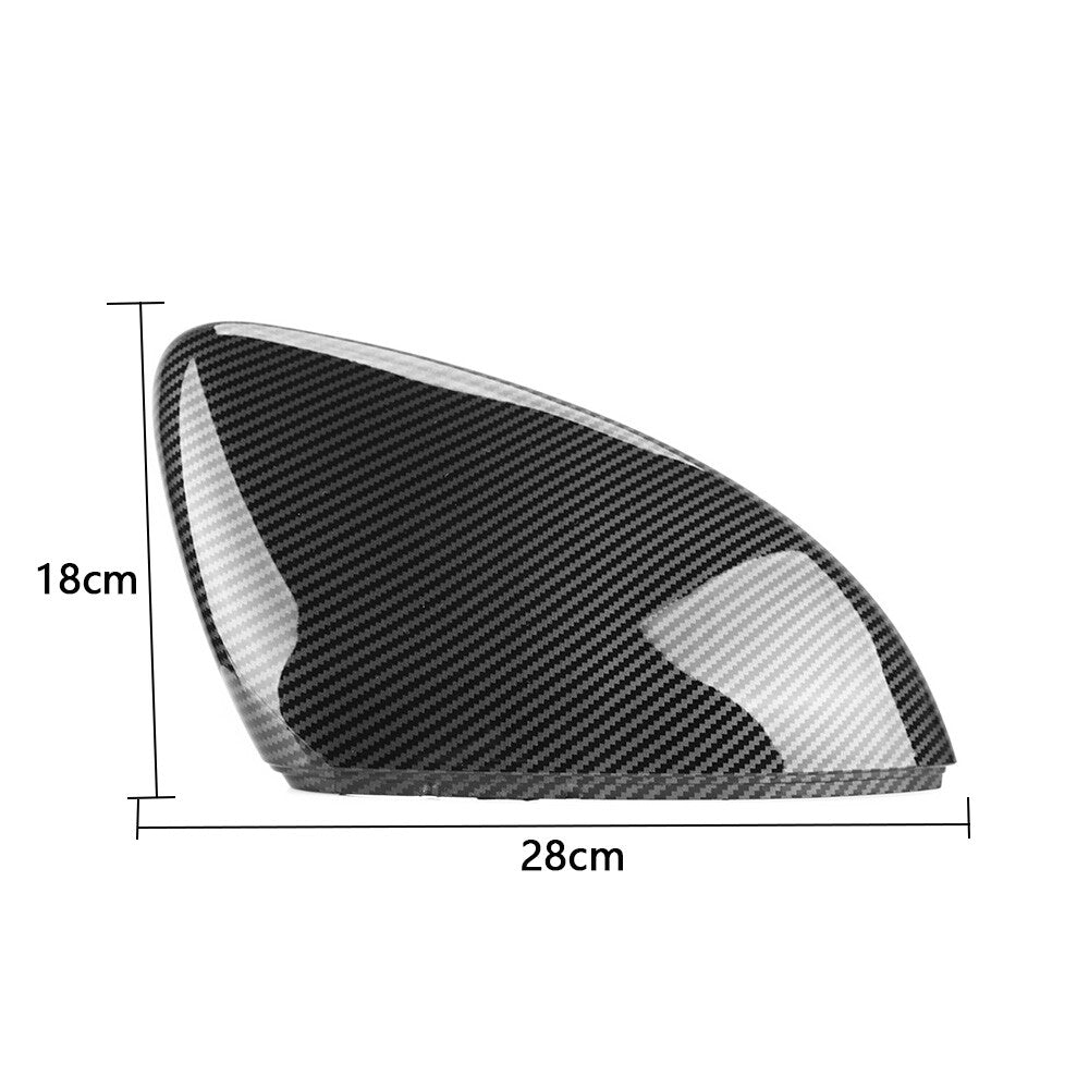 Carbon fiber mirror cover for Volkswagen for Golf Mk7, Mk7.5, and GTI (2013-2018).