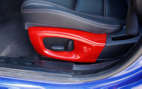 Power for Seat Side Frame Protection Cover for Jaguar XF Red Carbon Fiber 2016-2020