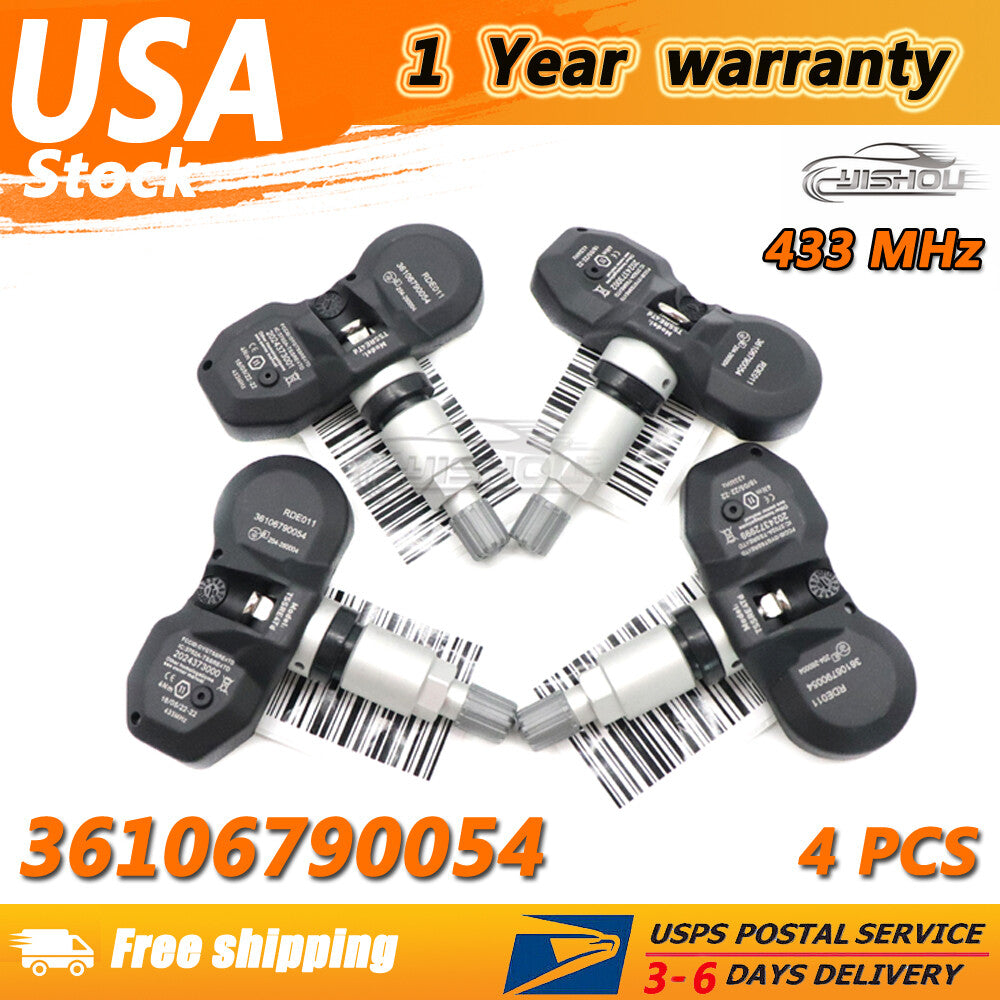Set of 4 Tire Pressure Sensor TPMS 433MHz for BMW X3 X5 Z4 for MINI 36106790054