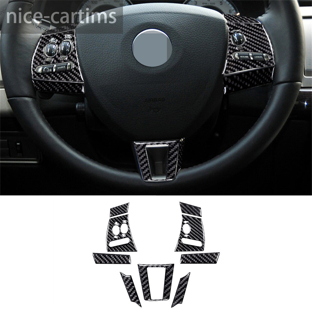 9¡ÁCarbon Fiber Interior Steering Wheel Cover for Jaguar XF 2009-2011 Accessories
