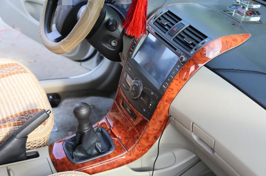 for Toyota for Corolla 2009-13 Peach Wood Grain Center Console Gear Shift Side Strip
