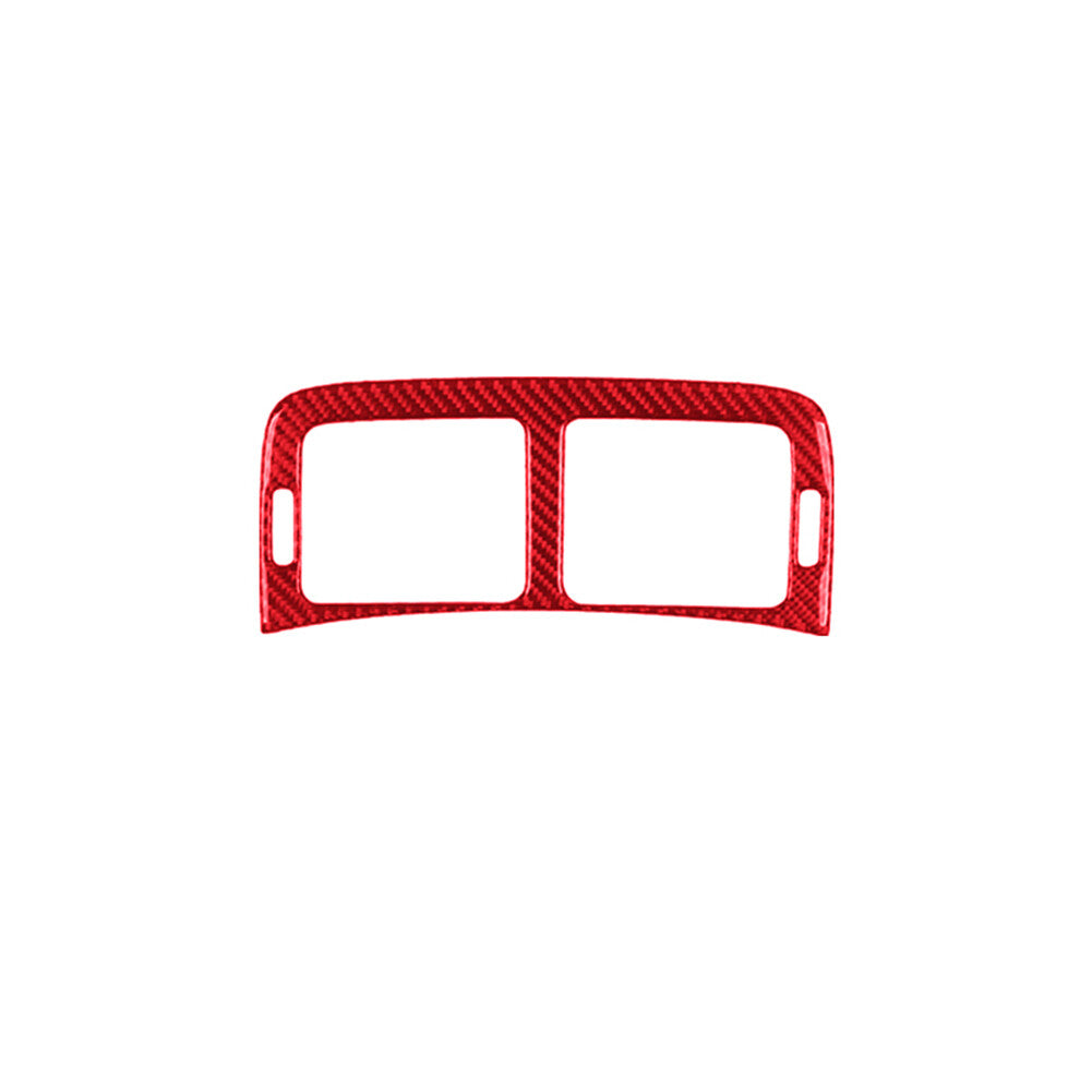 Red Carbon Fiber Interior Center Air Vent Cover Trim for Mercedes-Benz W203