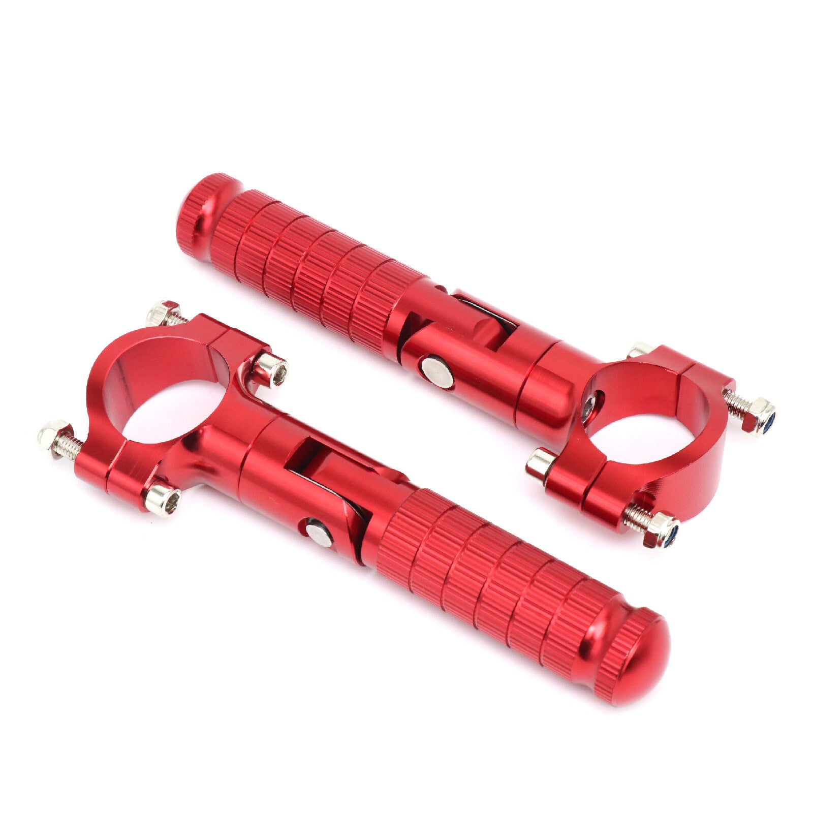 Folding foot spikes, pedal pads, and footstools made of CNC aluminum suitable for Honda , for Yamaha , and for Kawasaki .