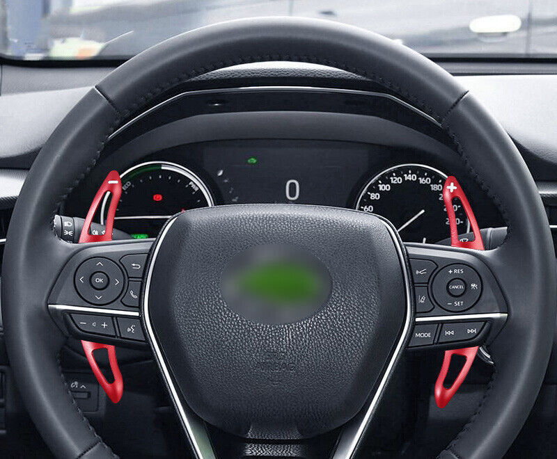Red Alu. Steering Wheel Shift Paddles Shifter Extension for Toyota for Camry 2018-23