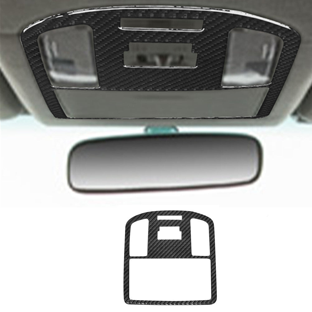 Carbon Fiber Roof Reading lights Frame Cover Trim for Toyota Hilux 2015-2021