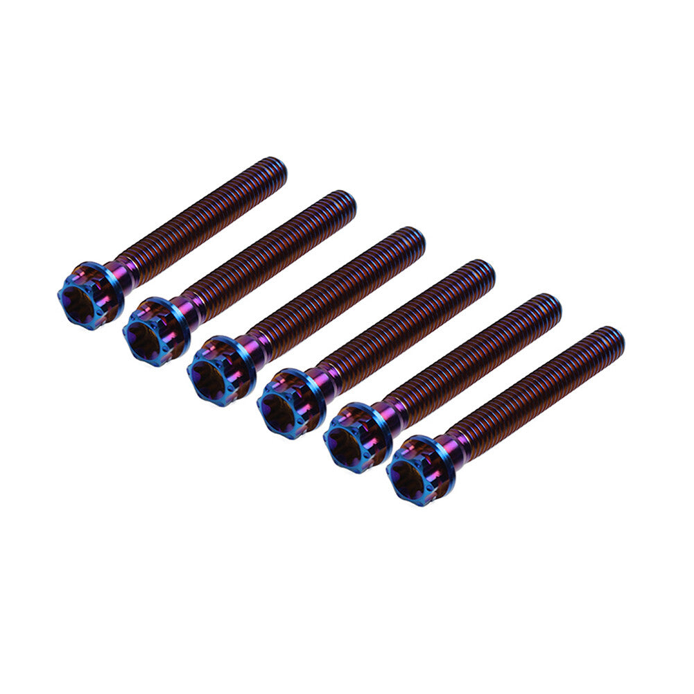 6pcs Bolts Torx Head Flange Screws M6x55mm For Motorcycle Bike