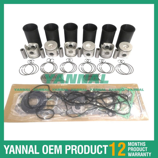 Overhaul and rebuild kit for Mitsubishi 6D16 and 6D16T for Hyundai forklifts and excavators.