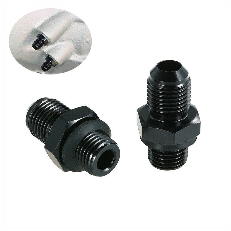 6AN-1/4 Transmission Oil Cooler Adapter Fitting GM Turbo 350 400 4L60E 200R 2pcs