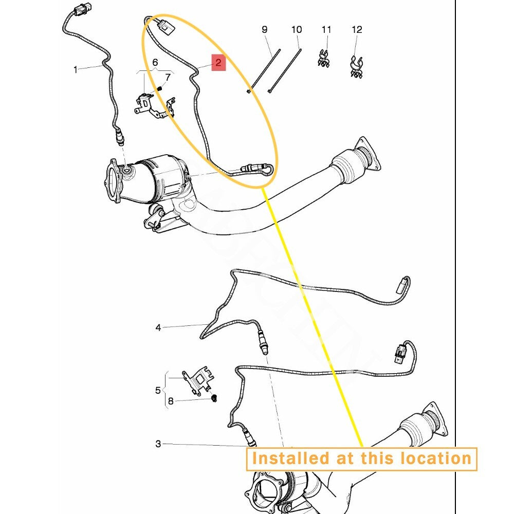 Oxygen sensor for Bentley GT Lambda - Equipment Manufacturer: 07C906262S