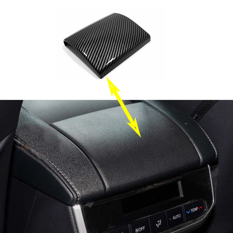 ABS carbon fiber rear ventilation panel trim cover for Toyota Highlander 2020-22