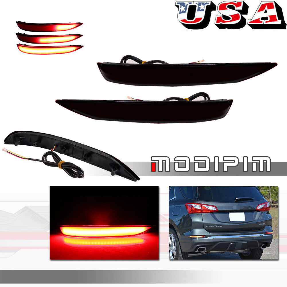 Smoked bumper reflector turn signals suitable for 18-20 for Chevrolet Equinox Reear LR