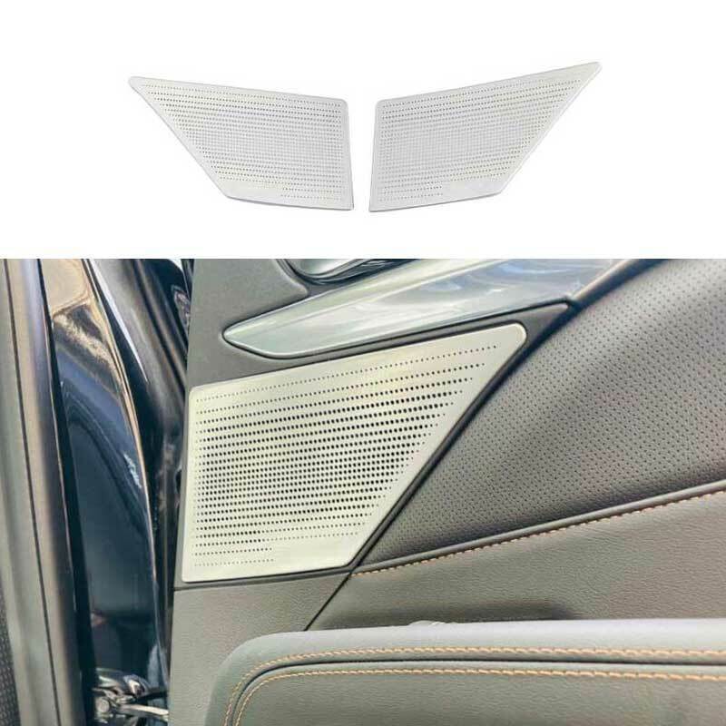 for Cadillac CT4 2020-24 Silver Steel Rear Door Speaker Horn Ring Cover Trim 2P