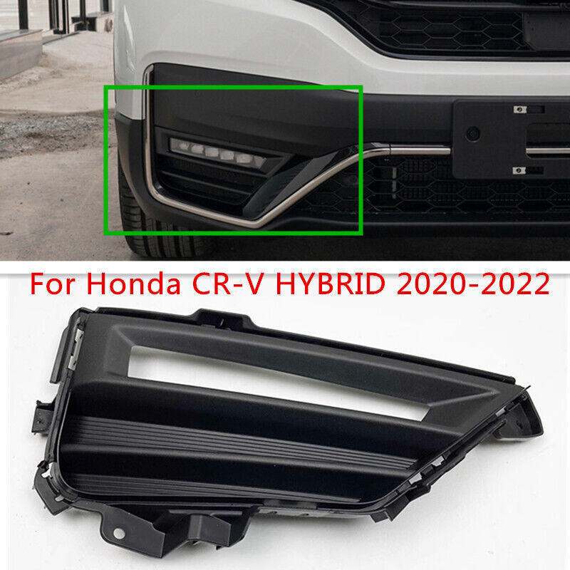 ABS Black RH Front Bumper Fog Lamp Cover Bezel for Honda CR-V HYBRID 2020-2022