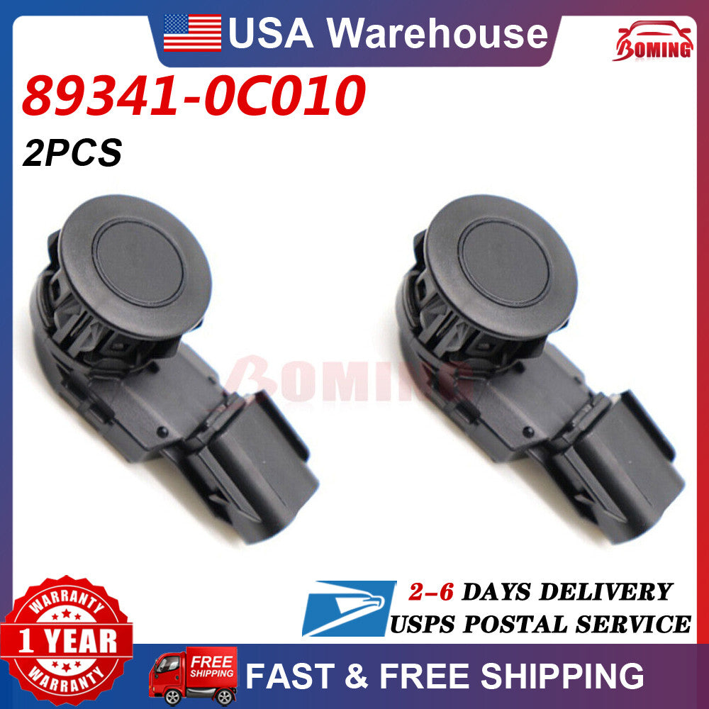Two bumper parking sensors, 893410C010, for Toyota Tacoma 2015-2022 and Tundra 2014-2021.