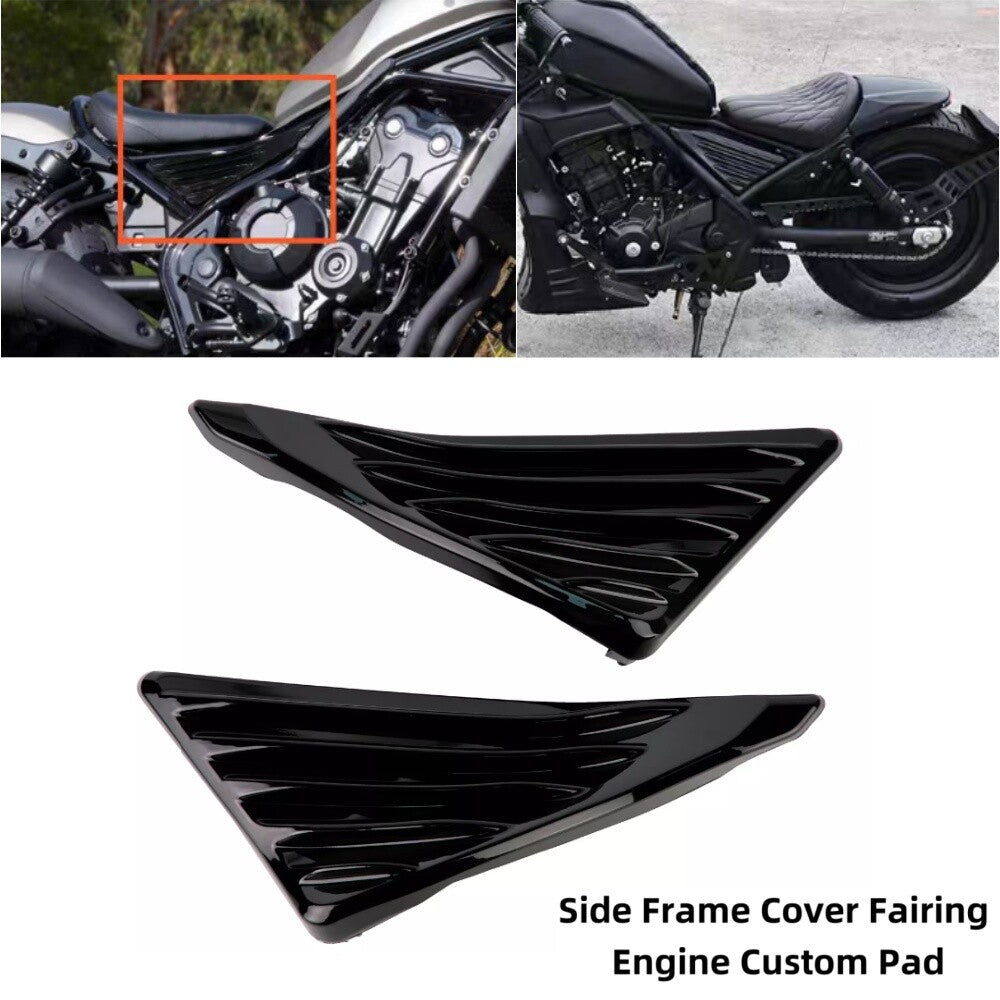 2x Side Frame Cover Fairing Engine Custom Pad for Honda Rebel CMX 300 500 14-22