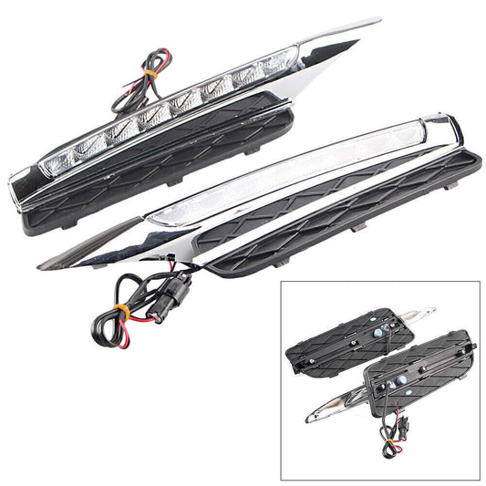 2X LED Daytime Running Light Fit for BMW X5 E70 Car Fog DRL ABS Housing LED Bulb