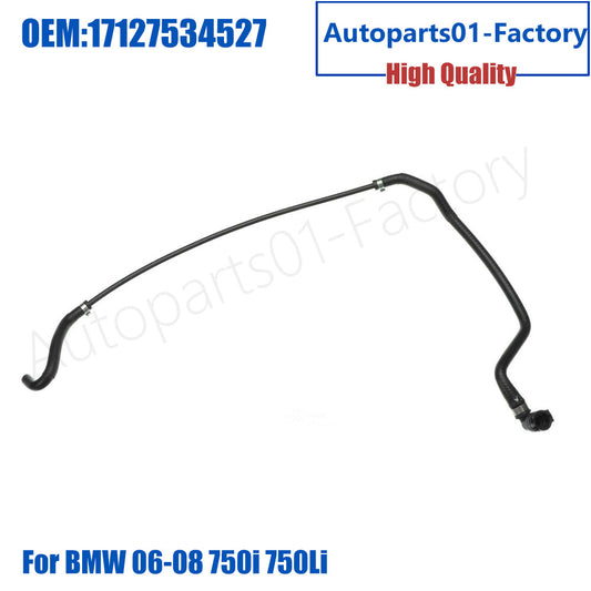 17127534527Coolant Radiator Auxiliary Kettle Water Pipe for BMW 06-08 750i 750Li