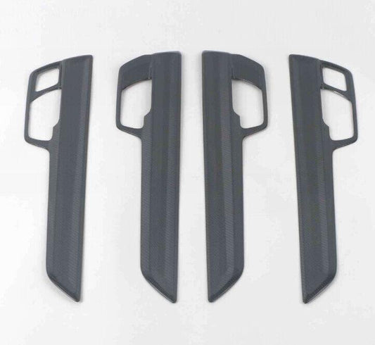 for Honda CR-V CRV 2023-2024 Carbon Fiber Steel Inner Door Panel Cover Trim 4pcs