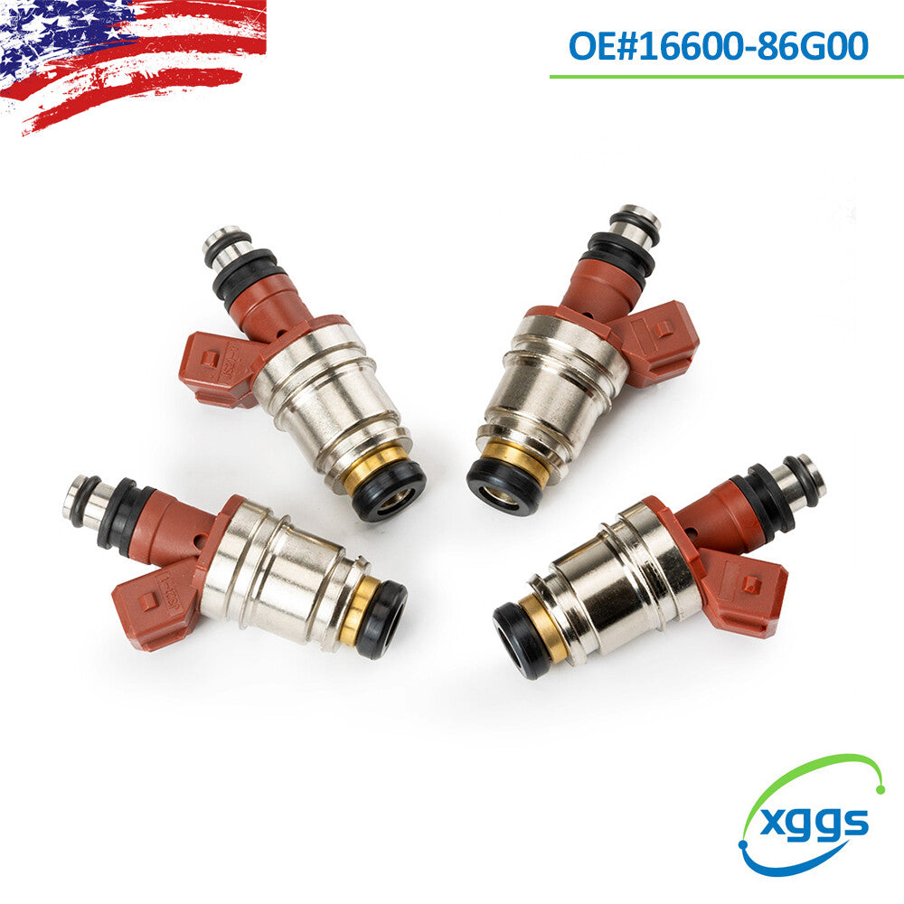 4PCS Fuel Injectors JS21-1 New for Nissan Pickup D21 2.4L I4 16600-86G00