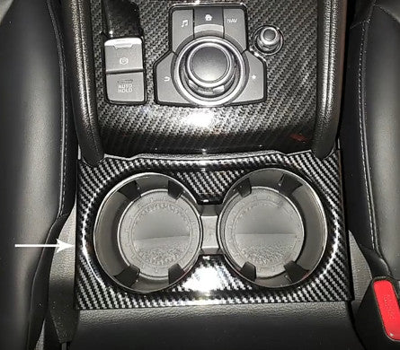 for Mazda CX-5 KF 2017-2021 Carbon Fiber Cup Holder Surrounds Cover Accessories
