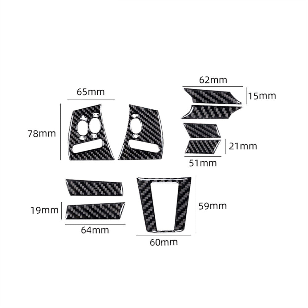 9¡ÁCarbon Fiber Interior Steering Wheel Cover for Jaguar XF 2009-2011 Accessories