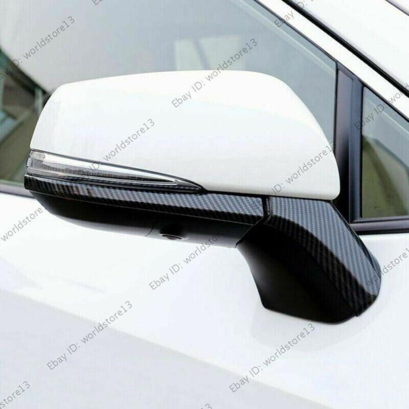 for Toyota RAV4 19-23 Carbon fiber Style Side Rearview Mirror bottom Stripe Trim