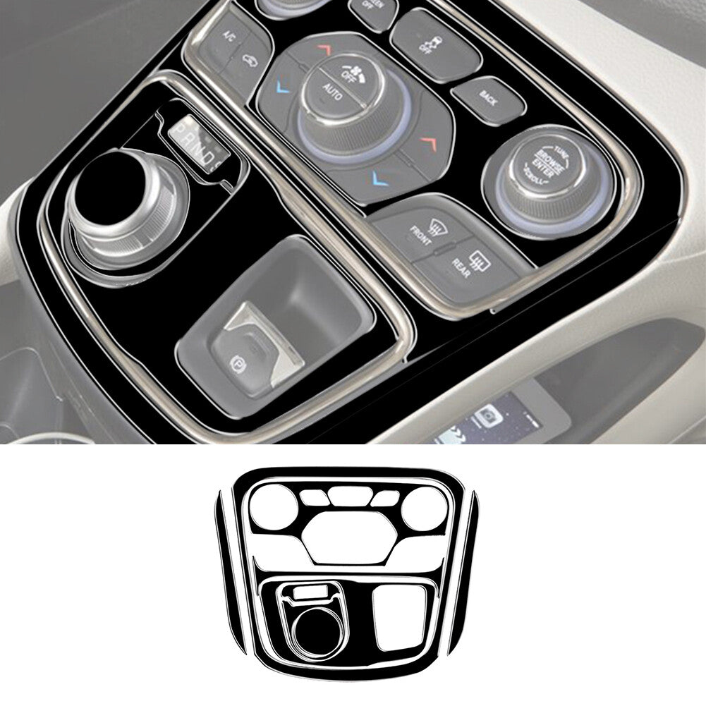 9Pcs Gloss Black Center Console Panel Cover Trim for Chrysler 200 2015-2017