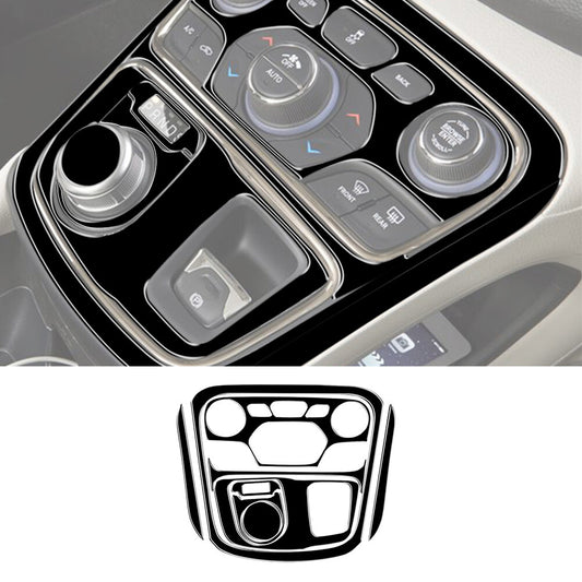 9Pcs Gloss Black Center Console Panel Cover Trim for Chrysler 200 2015-2017