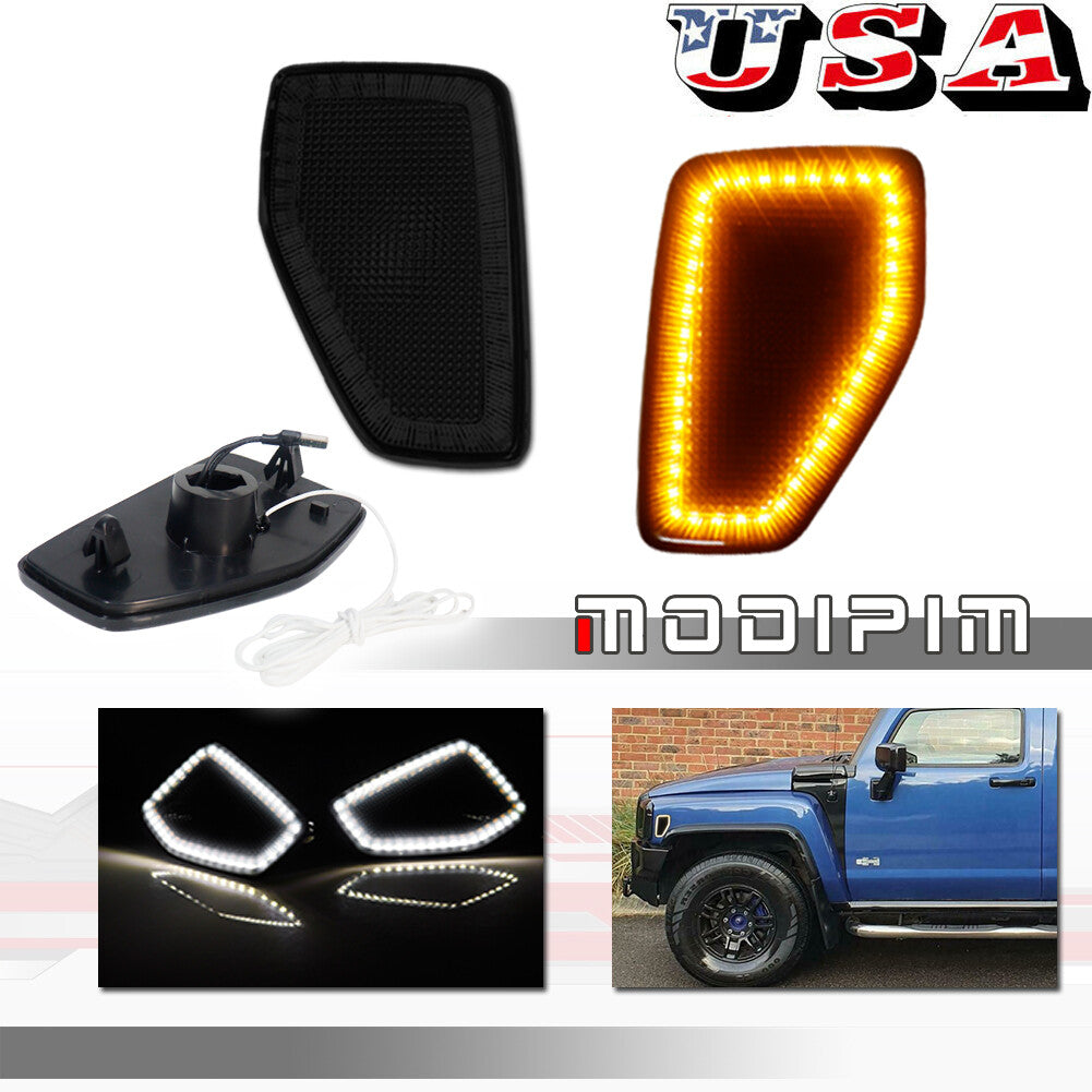 Switchback LED front fender side marker indicator for 2006-2010 for HUMMER H3