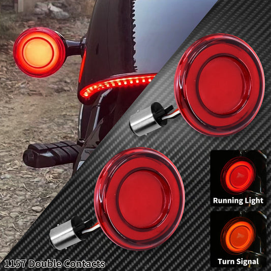 1157 Bullet Tracer Turn Signal Running Light Red Fit for Harley Touring Softail