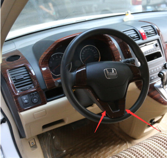 Steering Wheel Frame Cover Trim for Honda CRV CR-V 2007-2011 Peach Wood Grain