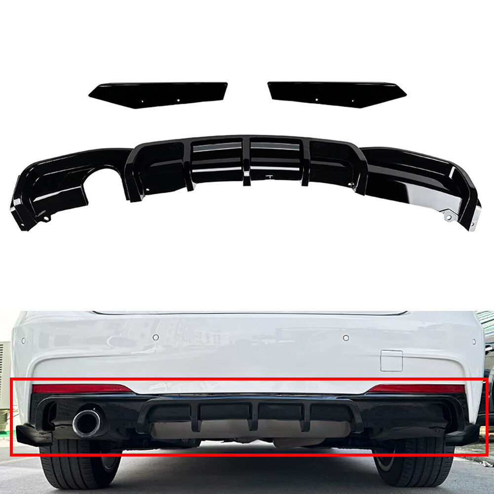 Rear Bumper Splitter Spoiler Lip for BMW 3-Series F30 F31 F35 M-Sport 2012-19