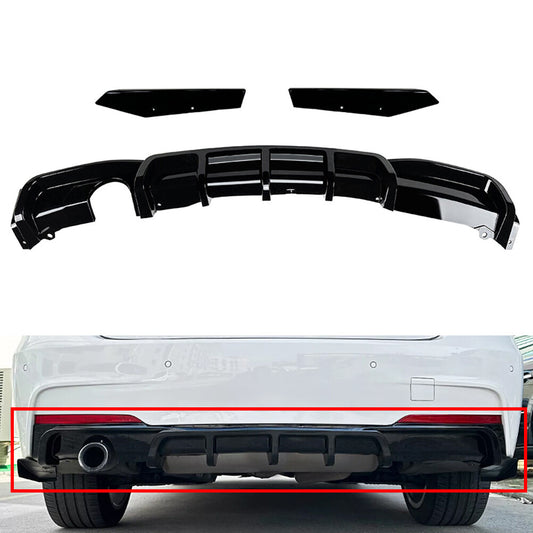Rear Bumper Splitter Spoiler Lip for BMW 3-Series F30 F31 F35 M-Sport 2012-19