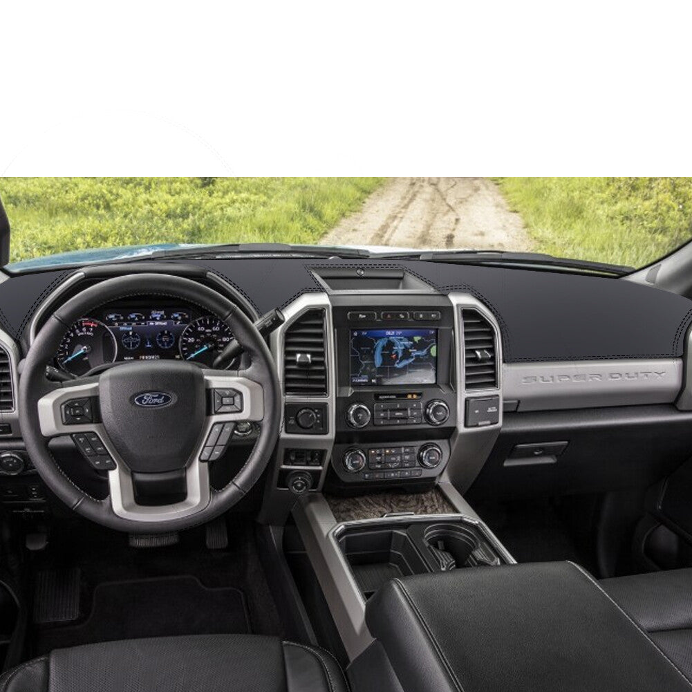 Auto Interior Dashmat Console Leather Dashboard Cover for Ford F150 2017-2019