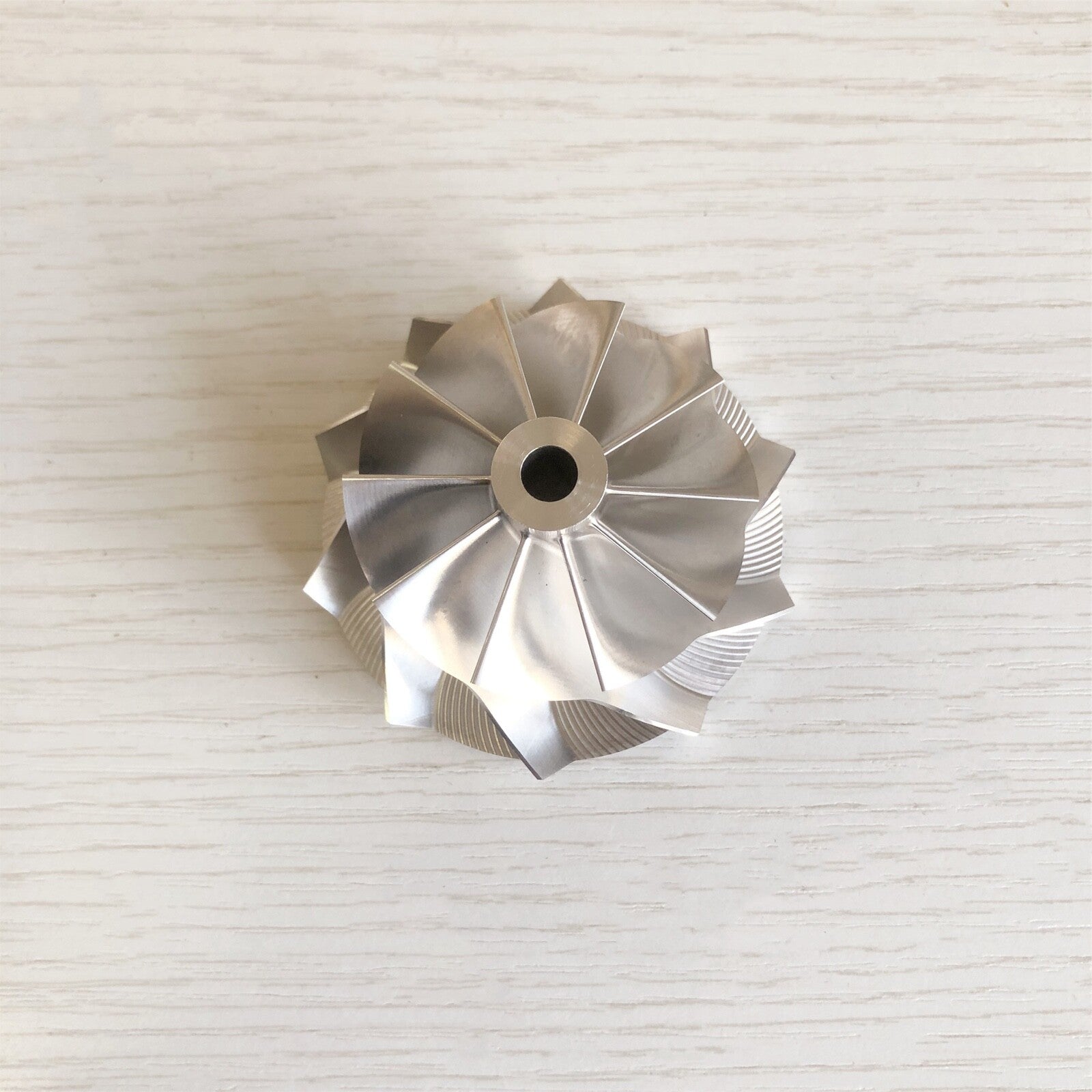 TB25 46.50/60.13 mm 10+0 Blade Turbine Milling/Blank Compressor Wheel
