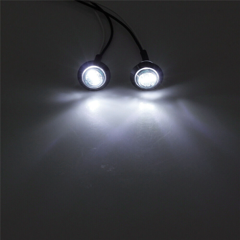 10X for Mini 3/4 Round LED Marker Lights Trailer Truck White Bullet Clearance Light