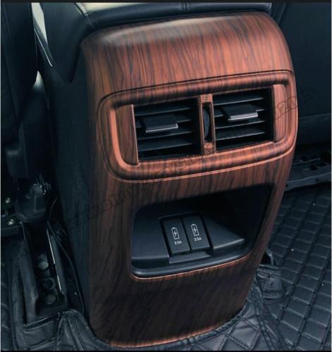 for Honda CRV CR-V 2017-21 Car Wood Grain Rear Air Outlet Vent Panel Cover Trim