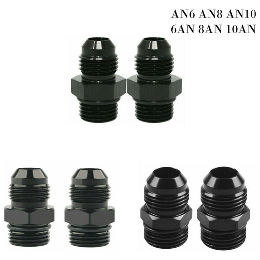 2 ORB O-ring fuel pump guide rail adapter accessories AN6 AN8 AN10 to 6AN 8AN 10AN male connectors