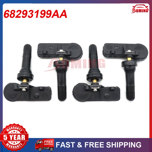 4x NEW 68293199AA TPMS Tire Pressure Sensor For 2019-2022 for Dodge for Ram 1500