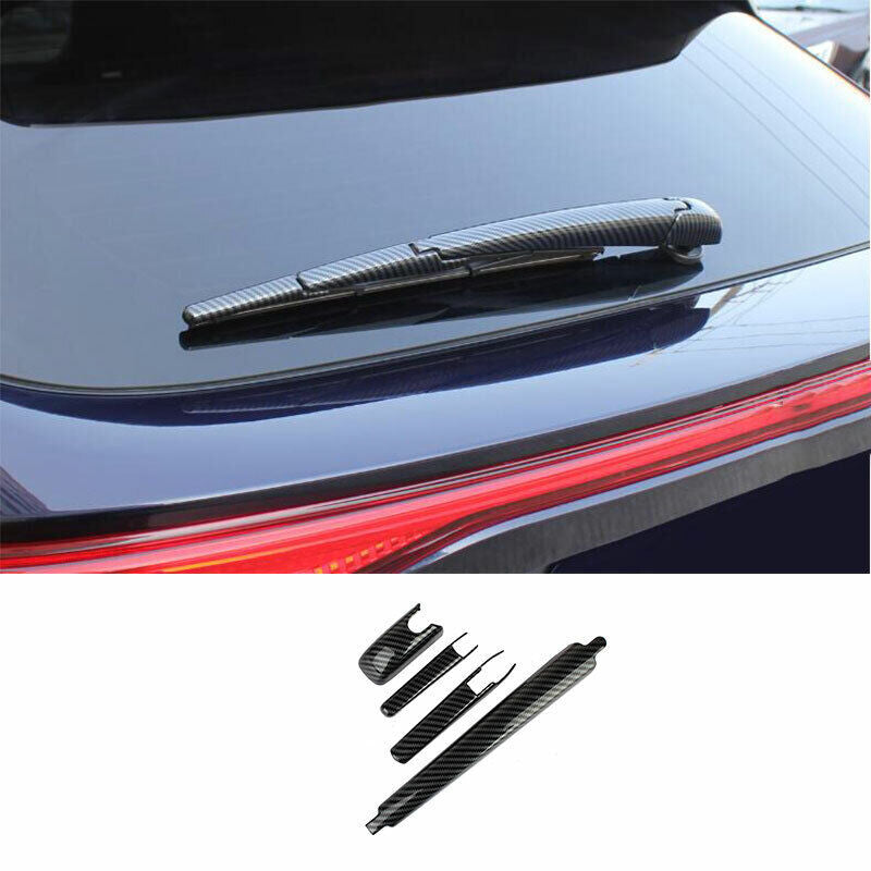 Carbon Fiber Rear Window Rain Wiper Blade Cover Trim for Toyota Venza 2021-2023