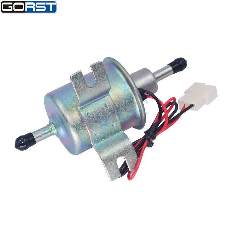 HEP-02A 12V Electric Fuel Pump for In-line Universal Low-Pressure Gasoline Diesel Vehicles and Marine Vehicles
