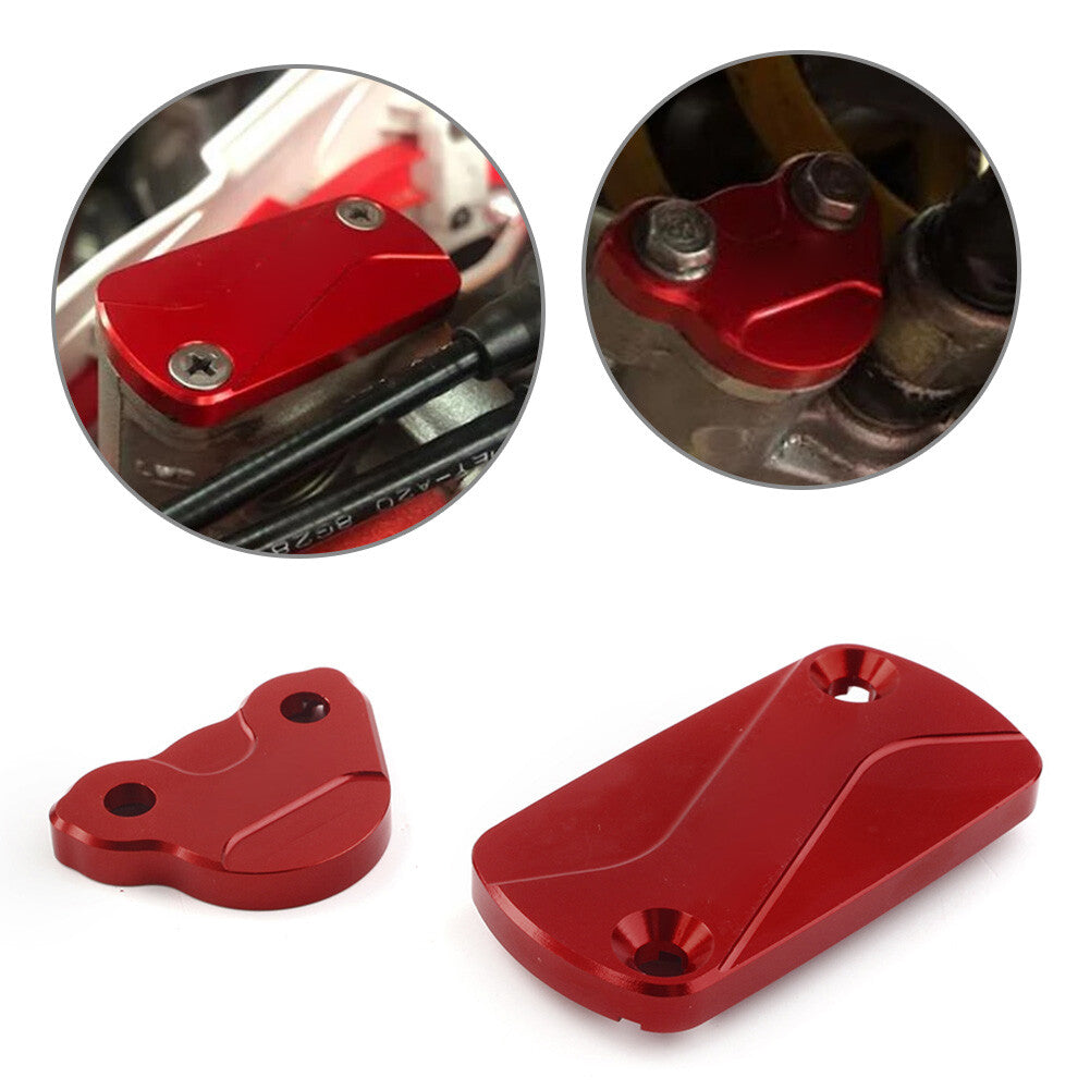 Fit CR125R CR250R CRF250R/X CRF450R/X Front Rear Brake Reservoir Fluid Cover Cap