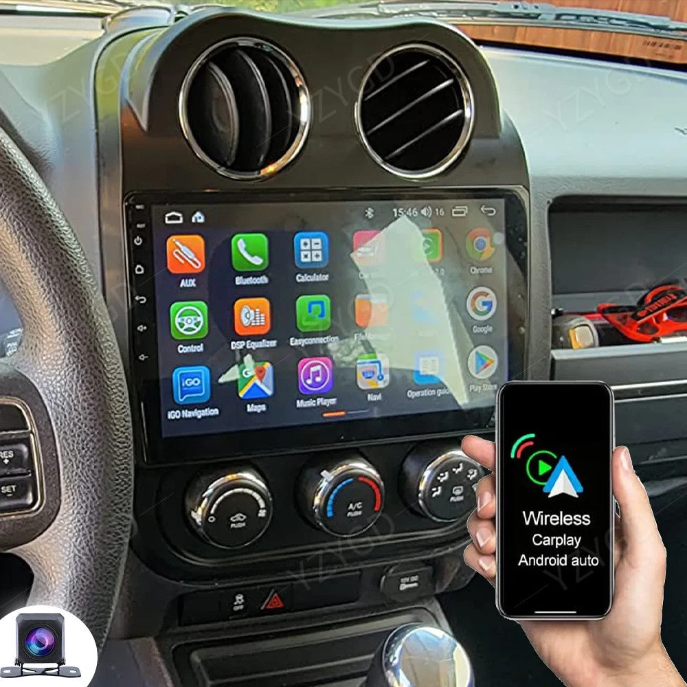 for Jeep Patriot 2009-2016 Android Auto Carplay Car Radio Stereo GPS Navi Screen