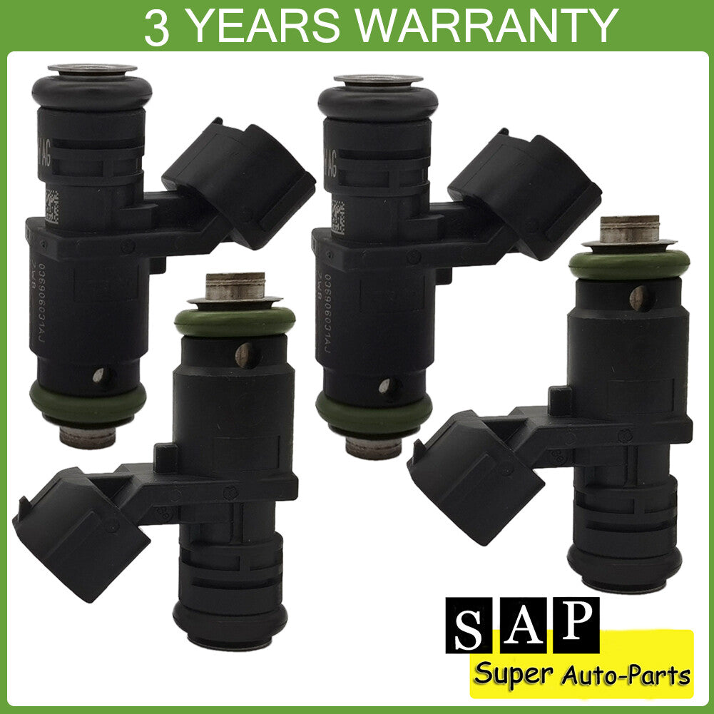 Set of 4 Fuel Injectors for Volkswagen Polo V 6R1 6C1 1.4 2009-2014 036906031AJ