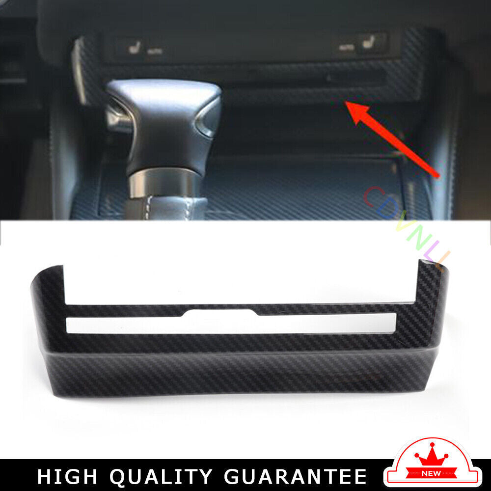 Console CD Switch Control Panel Trim Fit for Lexus for ES 2018-21 Black Carbon Fiber
