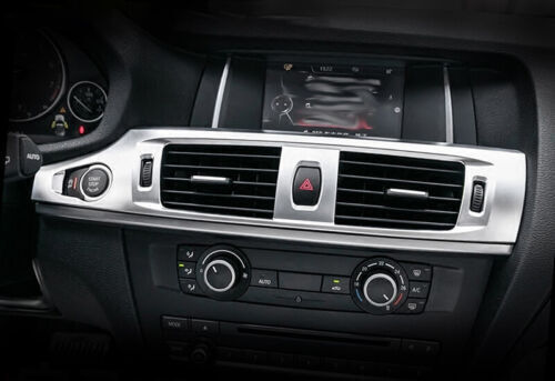 Silver Central Console ABS Air Outlet Vent Trim for BMW X3 F25 X4 F26 2011-2017