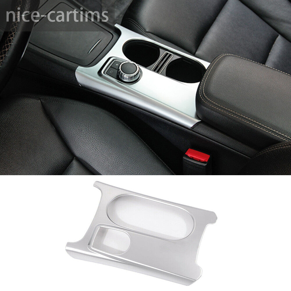for Benz A GLA CLA Class W176 2013-2019 Water Cup Holder Panel Cover ABS Silver