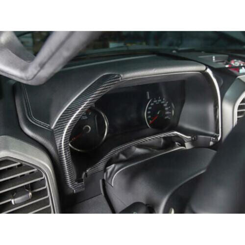 for Ford F150 2015-2020 Carbon Fiber Inner Dashboard Panel Strips Cover Trim 2