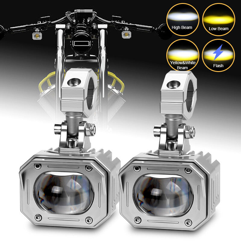 2x 90W 5000lm LED Spot Light Headlight Driving Auxiliary Lamp Motorcycle 10V-30V