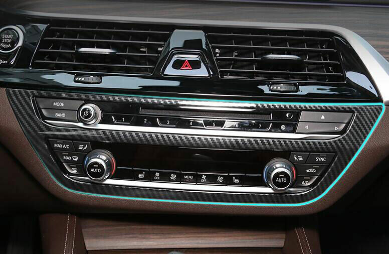 for BMW 5 Series G30 2018-2023 Central AC Button Control Carbon Fiber Cover Trim